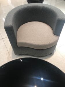 كرسي كنب مكتب مفرد قماش حوض مائل